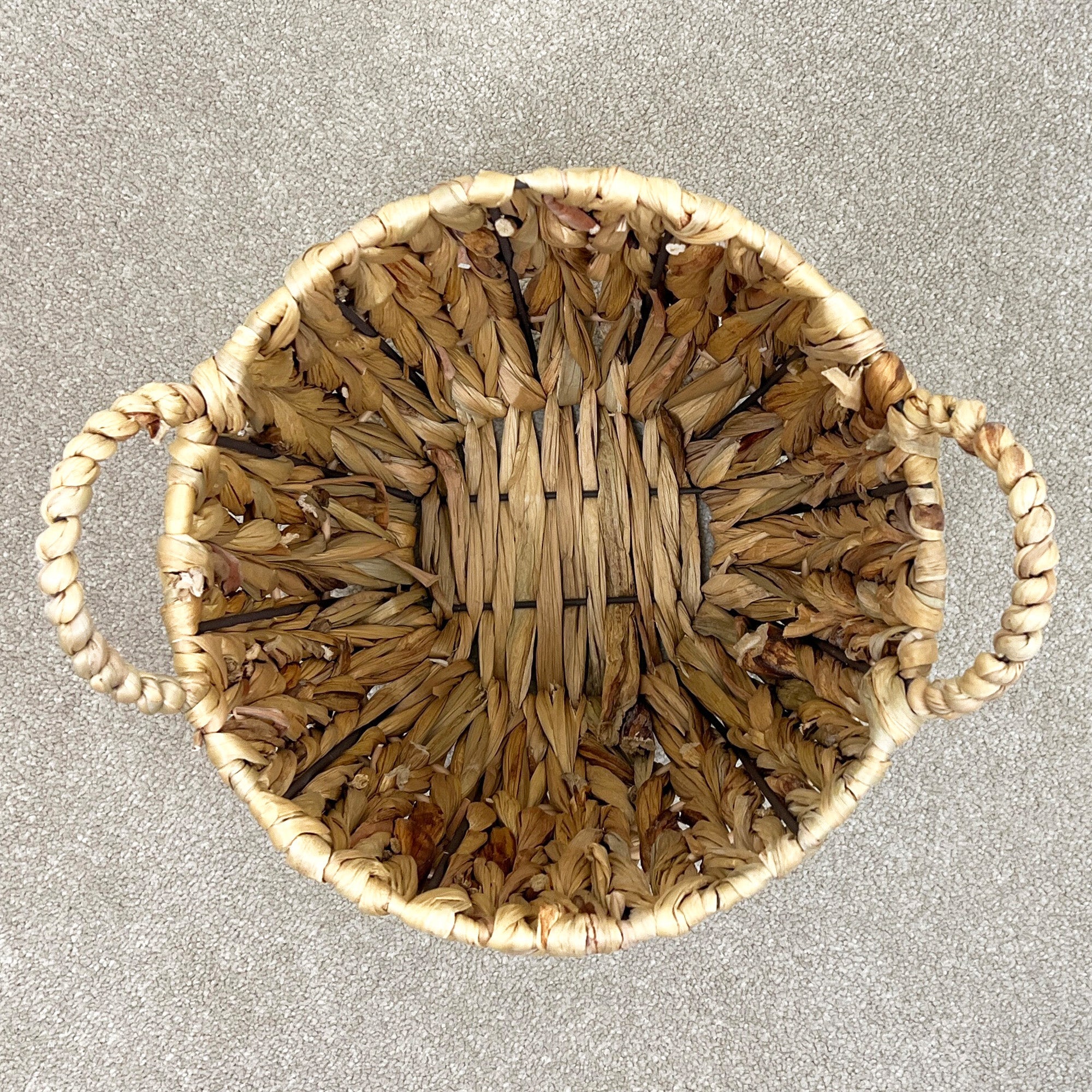 26cm Woven Water Hyacinth Basket Planter