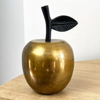 15.5cm Metal Apple Fruit Ornament – Gold