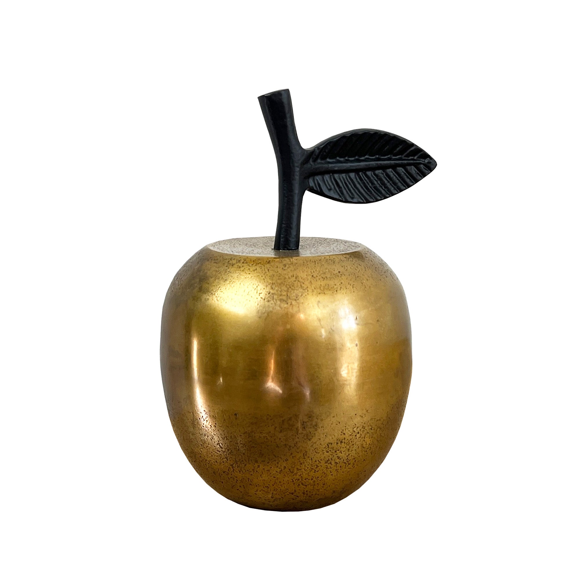 15.5cm Metal Apple Fruit Ornament – Gold