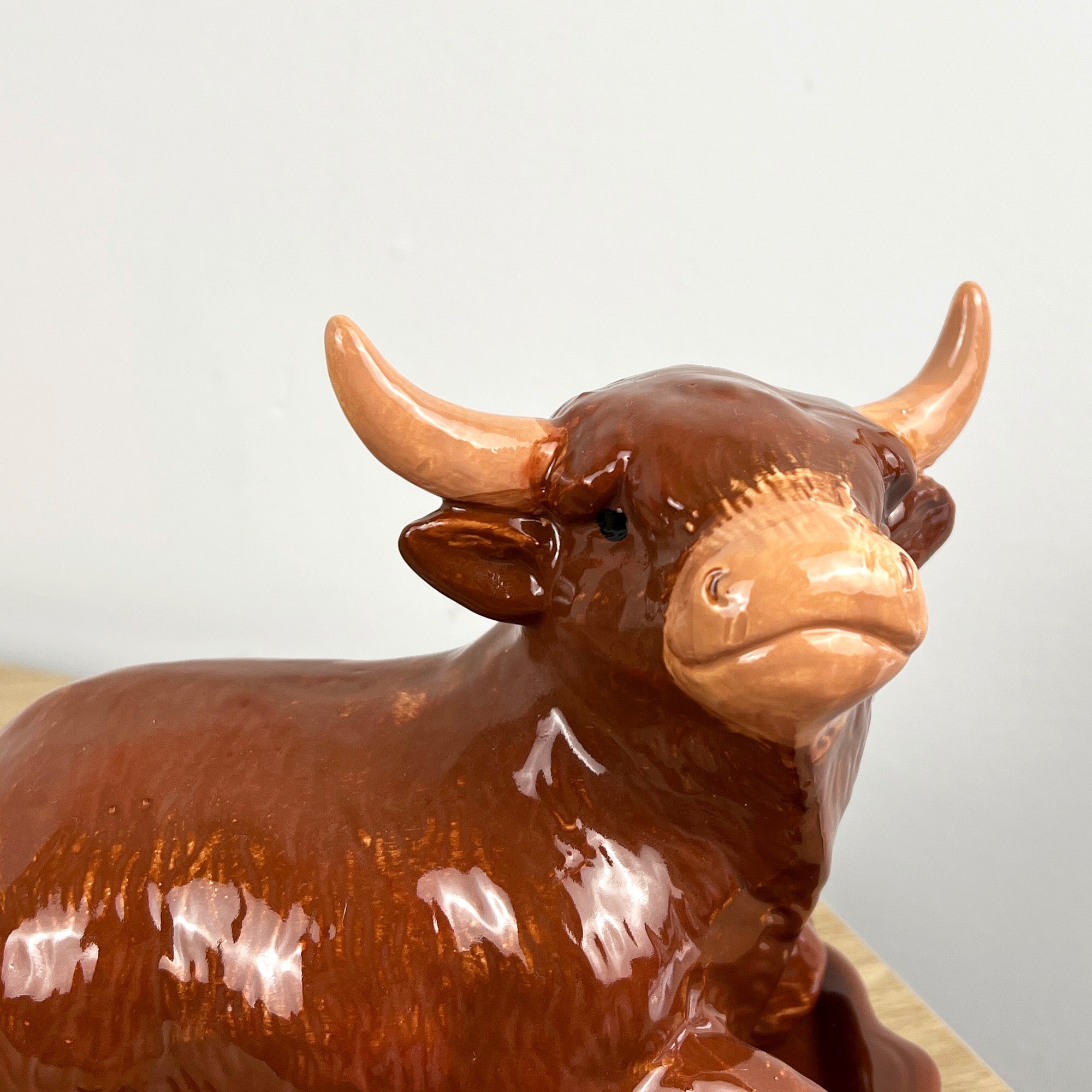 Highland Cow Shaped Butter Dish - Ceramic