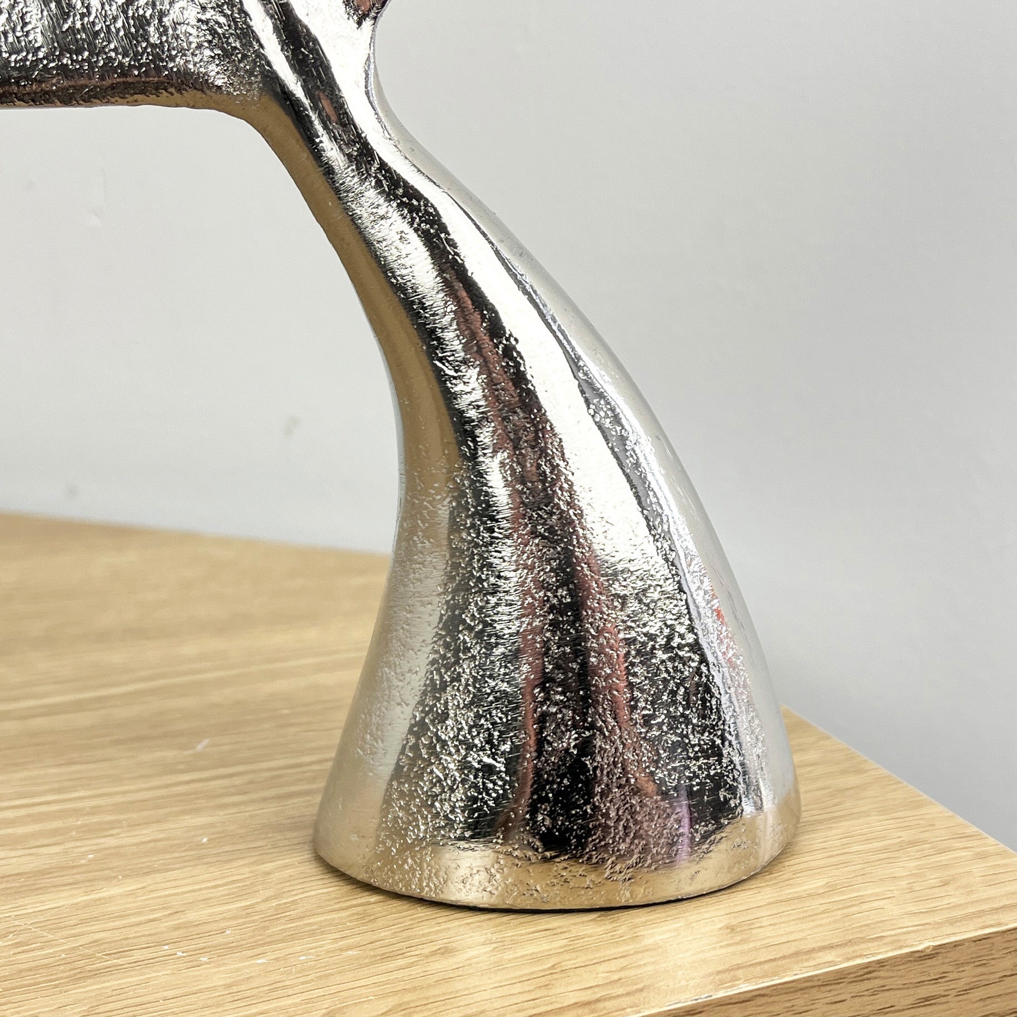 25cm Silver Whale Tail Ornament - Aluminium
