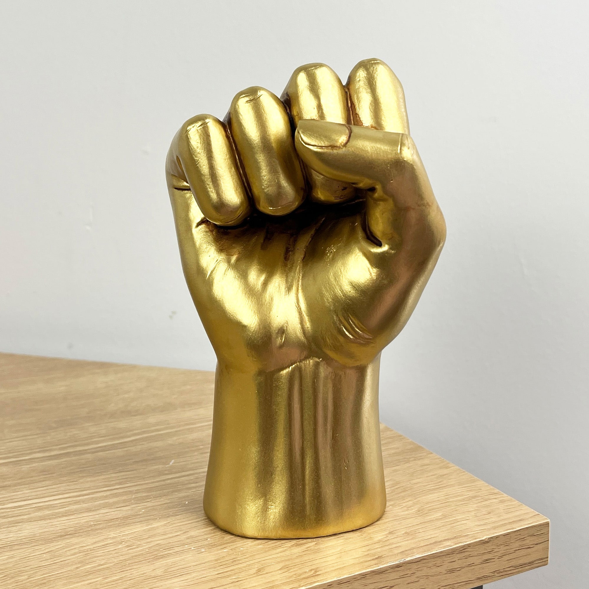 17.5cm Gold Hand Power Fist Ornament - Resin