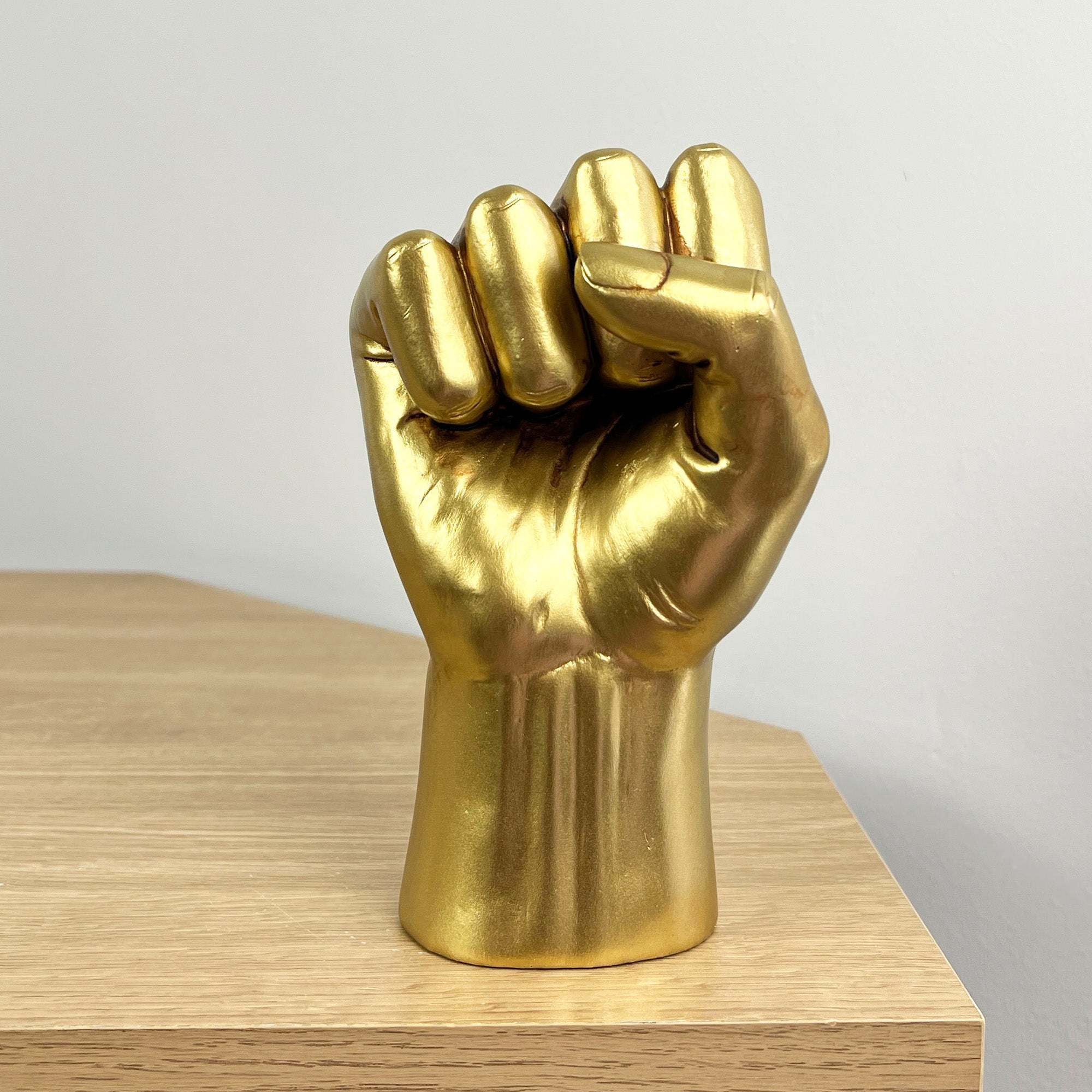 17.5cm Gold Hand Power Fist Ornament - Resin