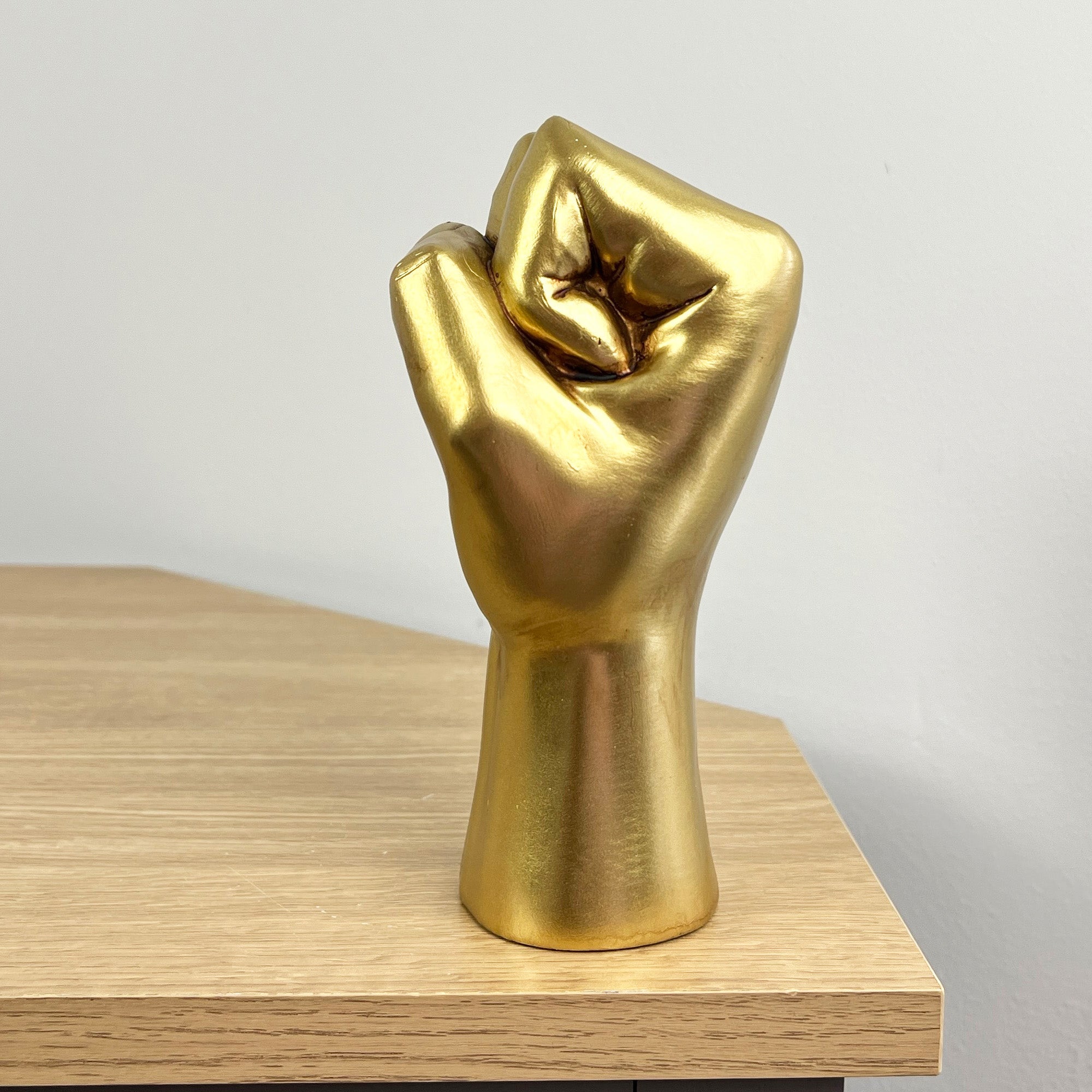 17.5cm Gold Hand Power Fist Ornament - Resin