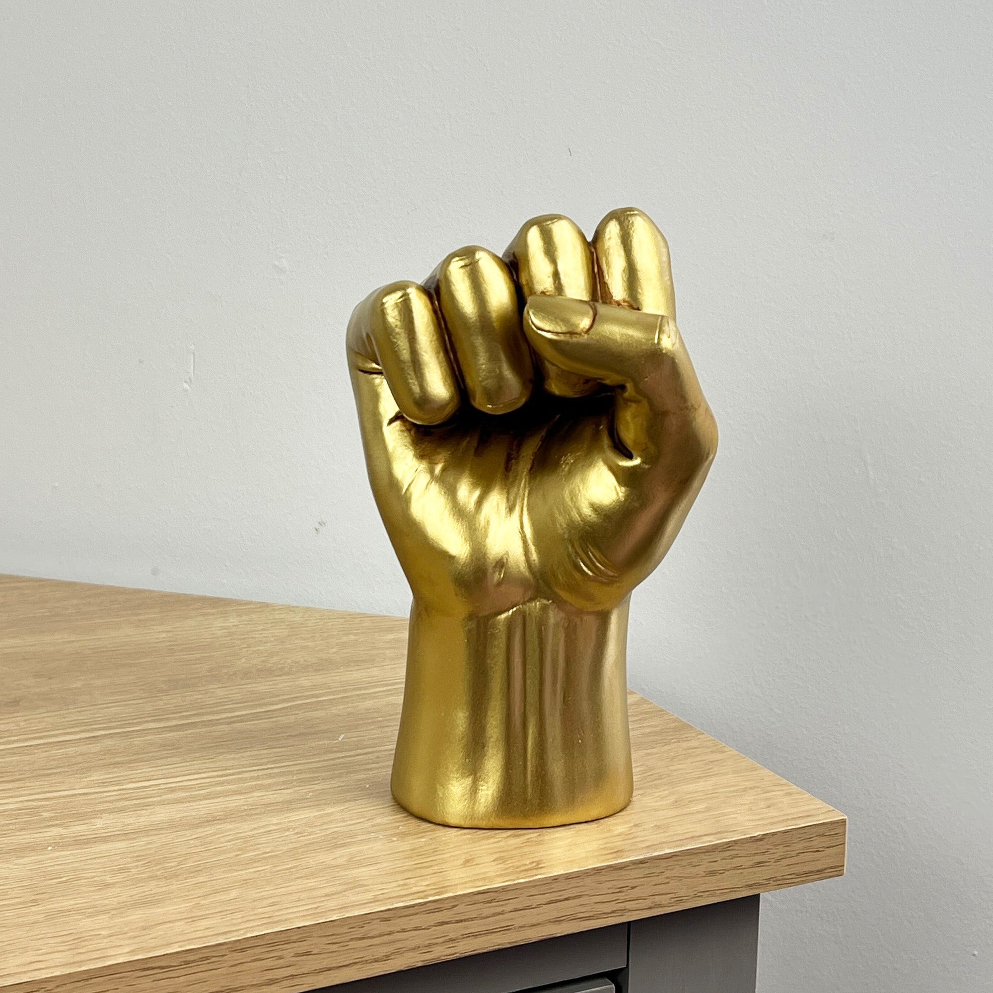 17.5cm Gold Hand Power Fist Ornament - Resin