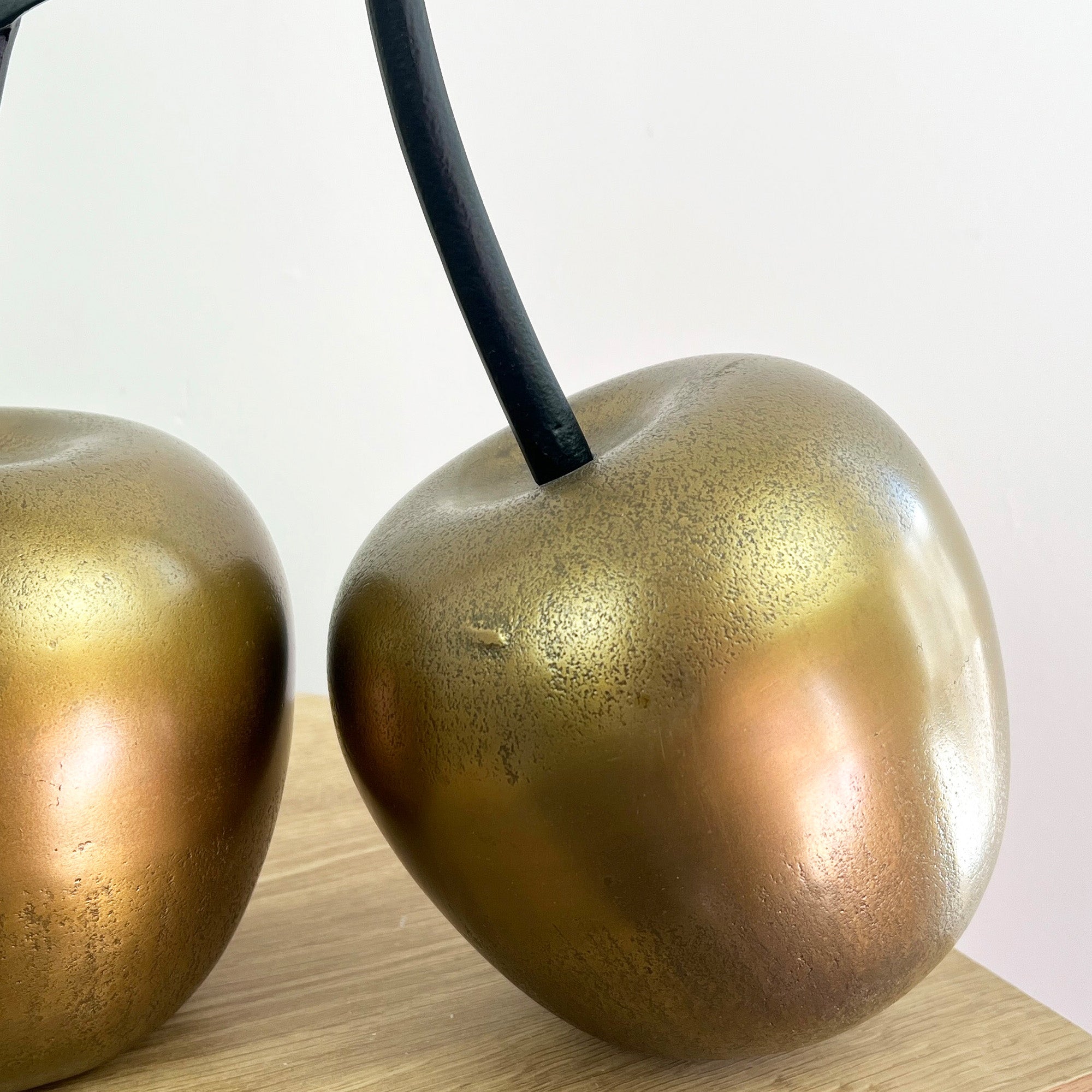 32cm Large Metal Cherry Fruit Ornament – Gold