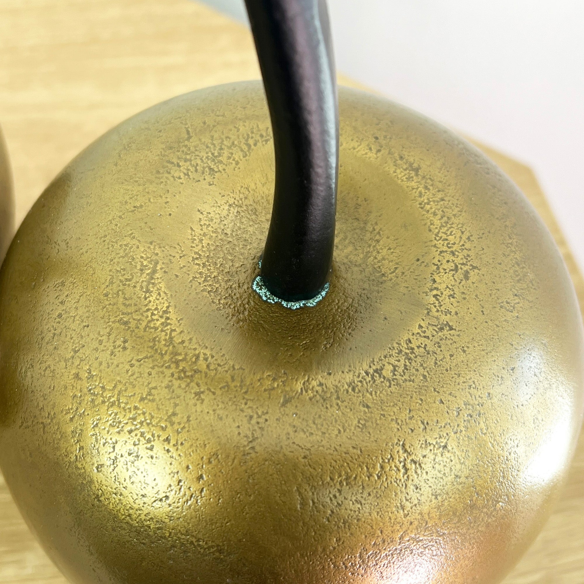 32cm Large Metal Cherry Fruit Ornament – Gold