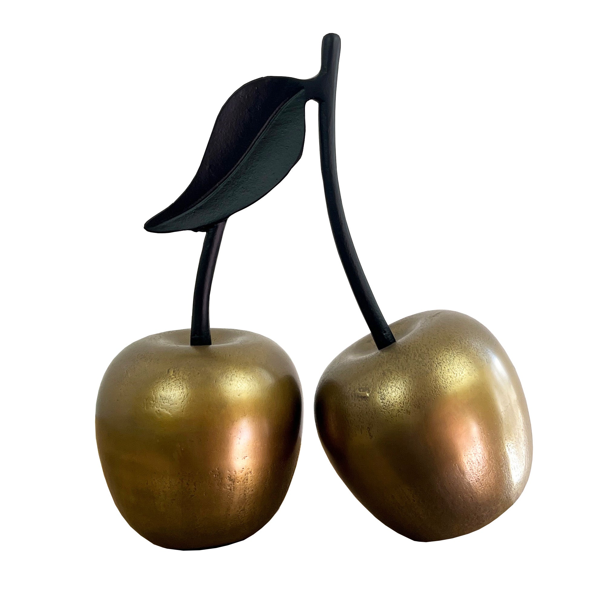 32cm Large Metal Cherry Fruit Ornament – Gold