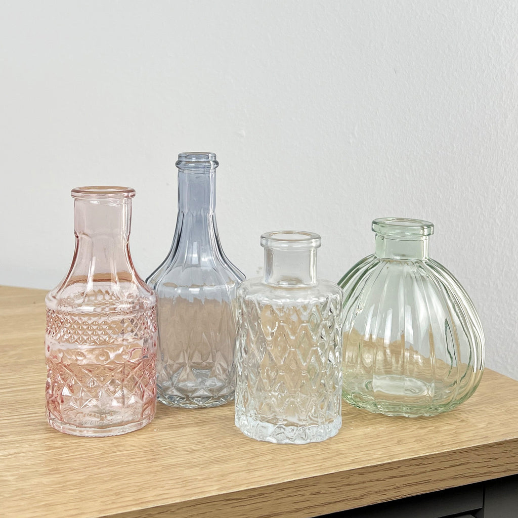 Set of 4 Vintage Style Bud Vases