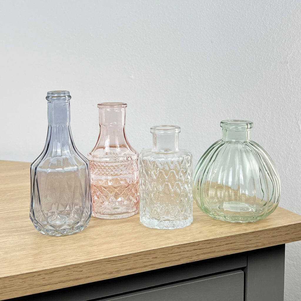 Set of 4 Vintage Style Bud Vases
