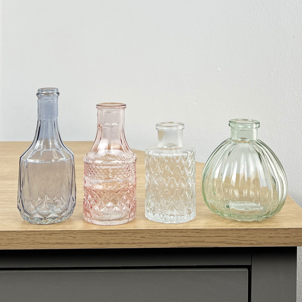 Set of 4 Vintage Style Bud Vases