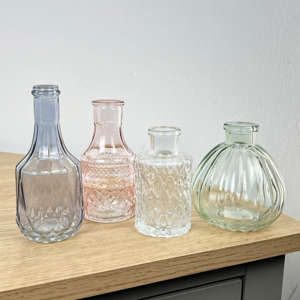 Set of 4 Vintage Style Bud Vases