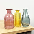 3 Piece Glass Bud Vase Set - Eclectic Mix