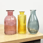 3 Piece Glass Bud Vase Set - Eclectic Mix