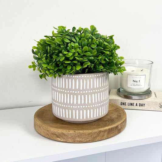 22cm Round Plant Pot Stand - Wood