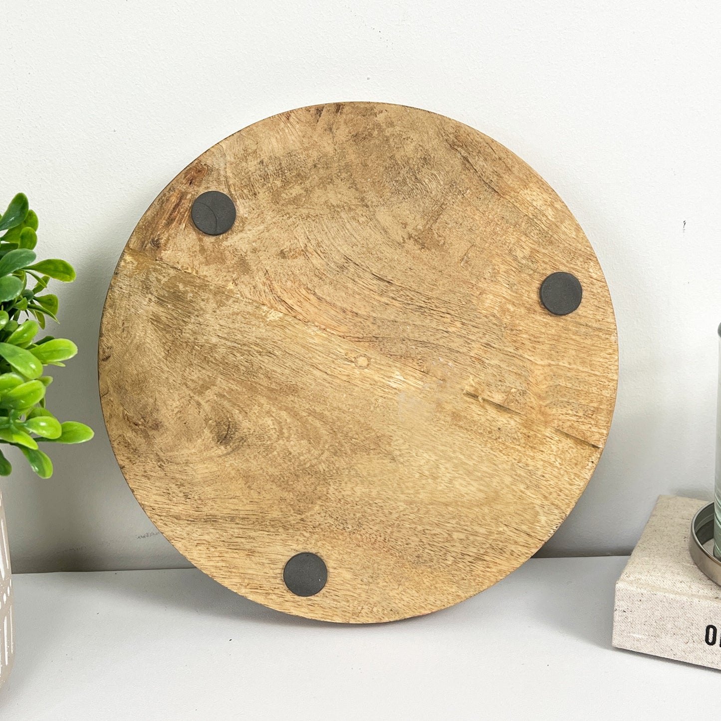 22cm Round Plant Pot Stand - Wood