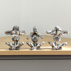 See Speak and Hear No Evil Steampunk Skeleton Figurines - Resin