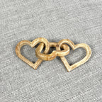 3 Heart Mango Wood Decorative Chain - 30cm
