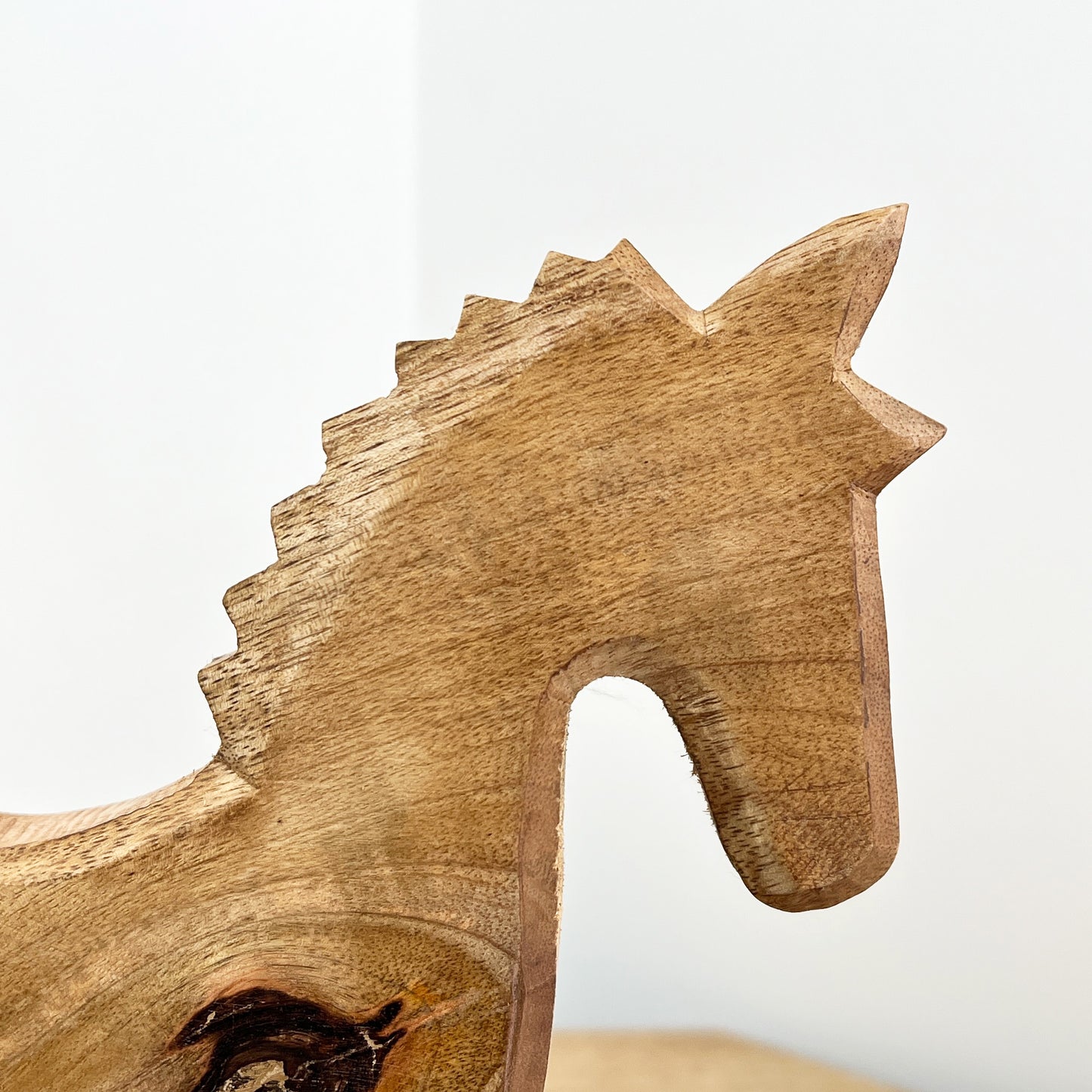 Large Unicorn Rocking Horse Ornament - Mango Wood