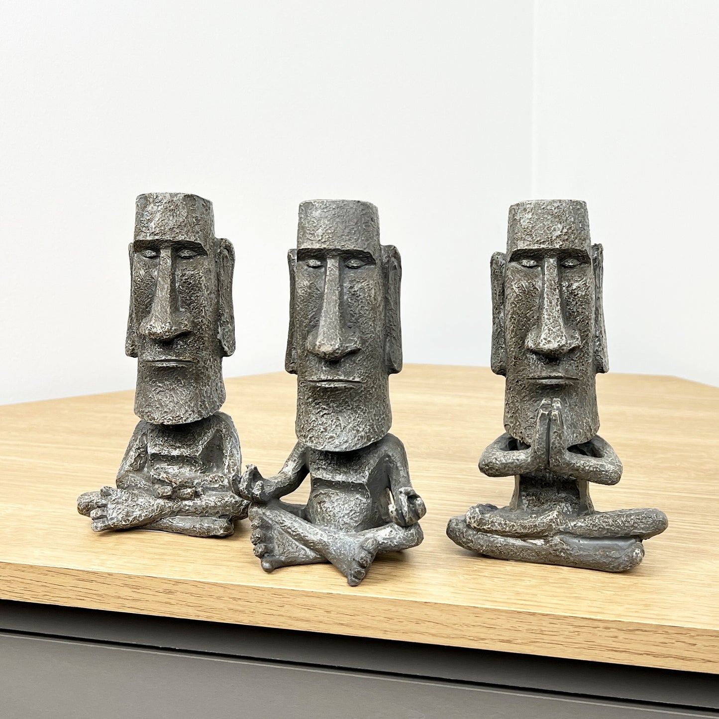 Set of 3 Easter Island Head Ornaments