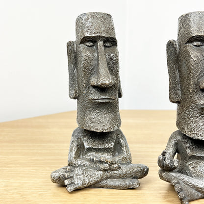 Set of 3 Easter Island Head Ornaments