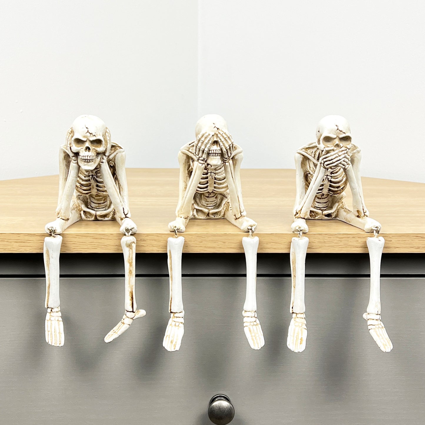 Shelf Sitting See Speak & Hear No Evil Skeletons