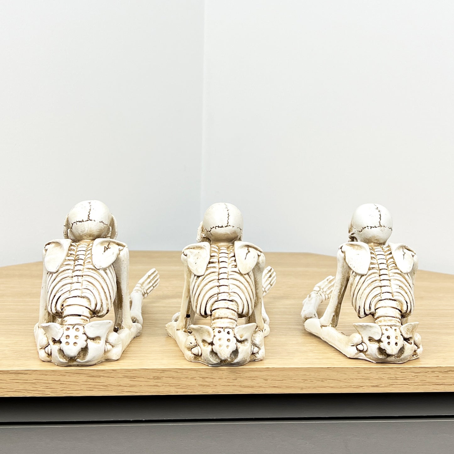 Shelf Sitting See Speak & Hear No Evil Skeletons