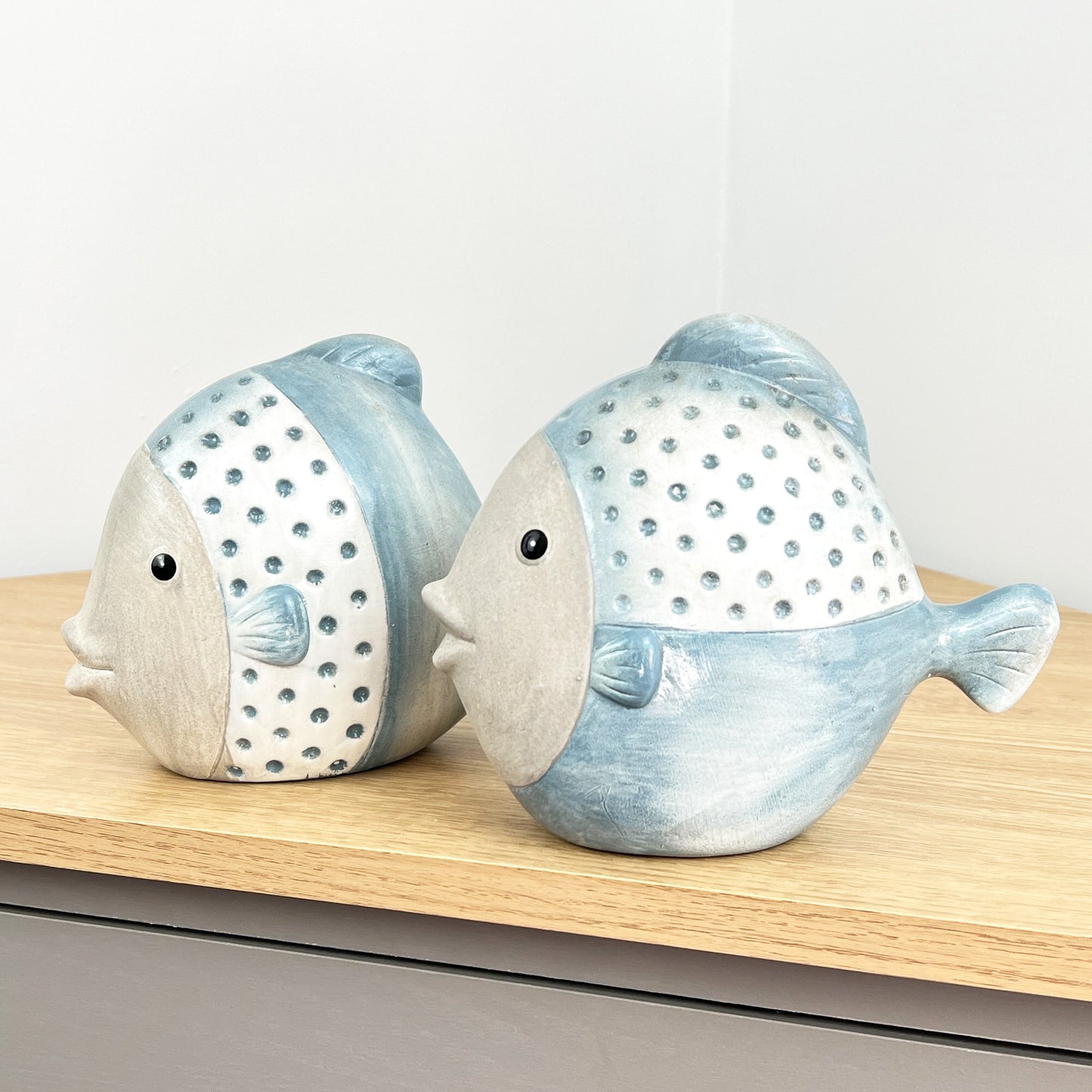 Pair of 6" Ceramic Fish Ornaments