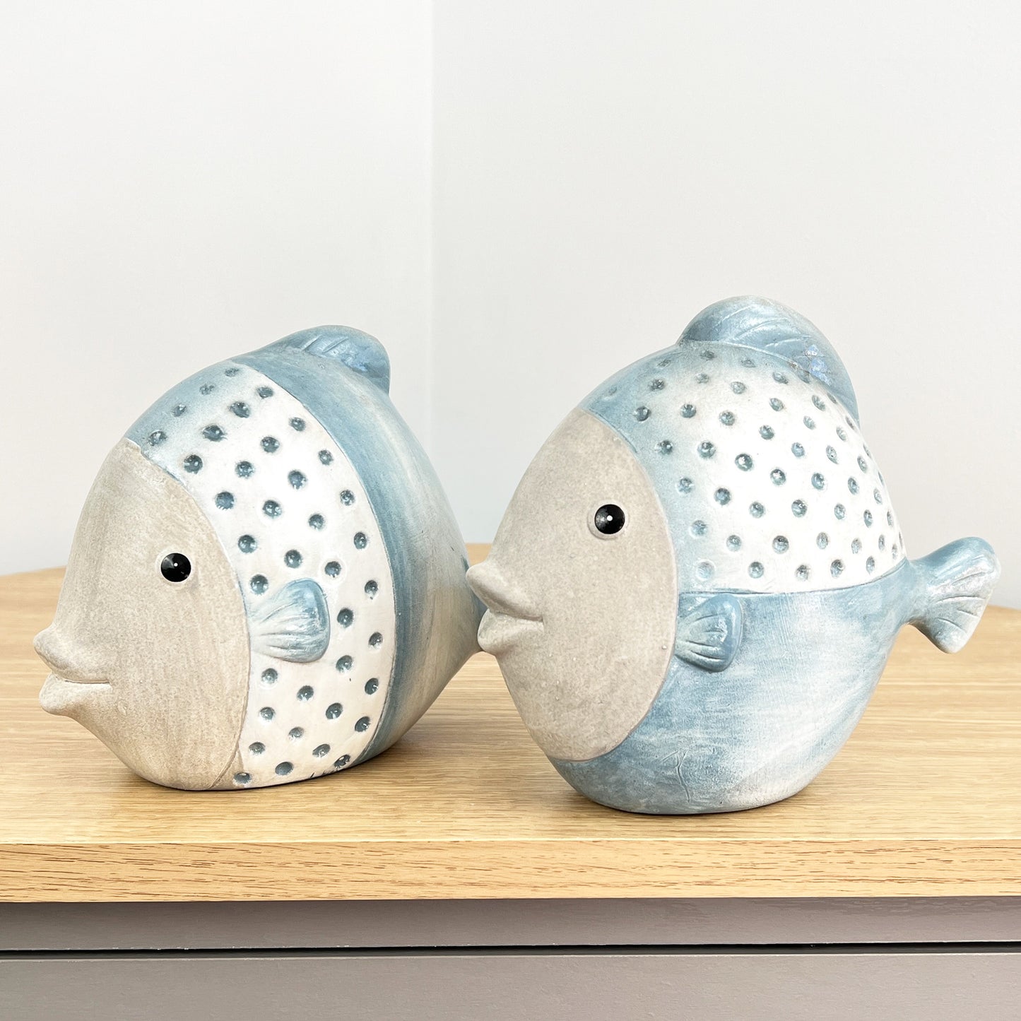 Pair of 6" Ceramic Fish Ornaments