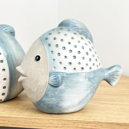 Pair of 6" Ceramic Fish Ornaments