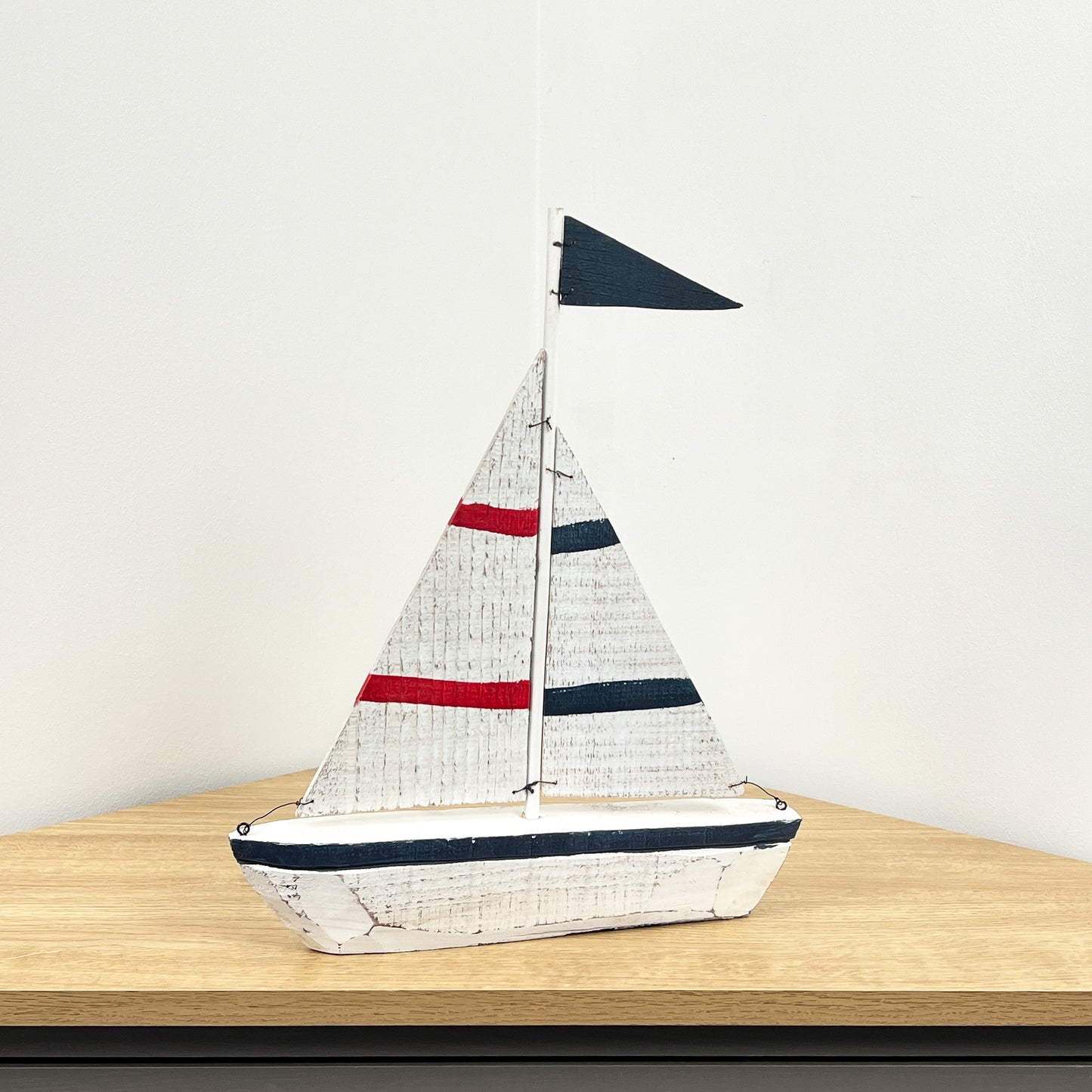 Rustic Wooden Yacht Ornament