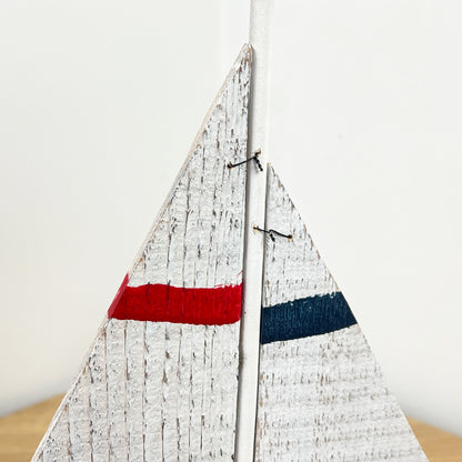 Rustic Wooden Yacht Ornament