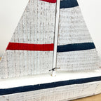 Rustic Wooden Yacht Ornament