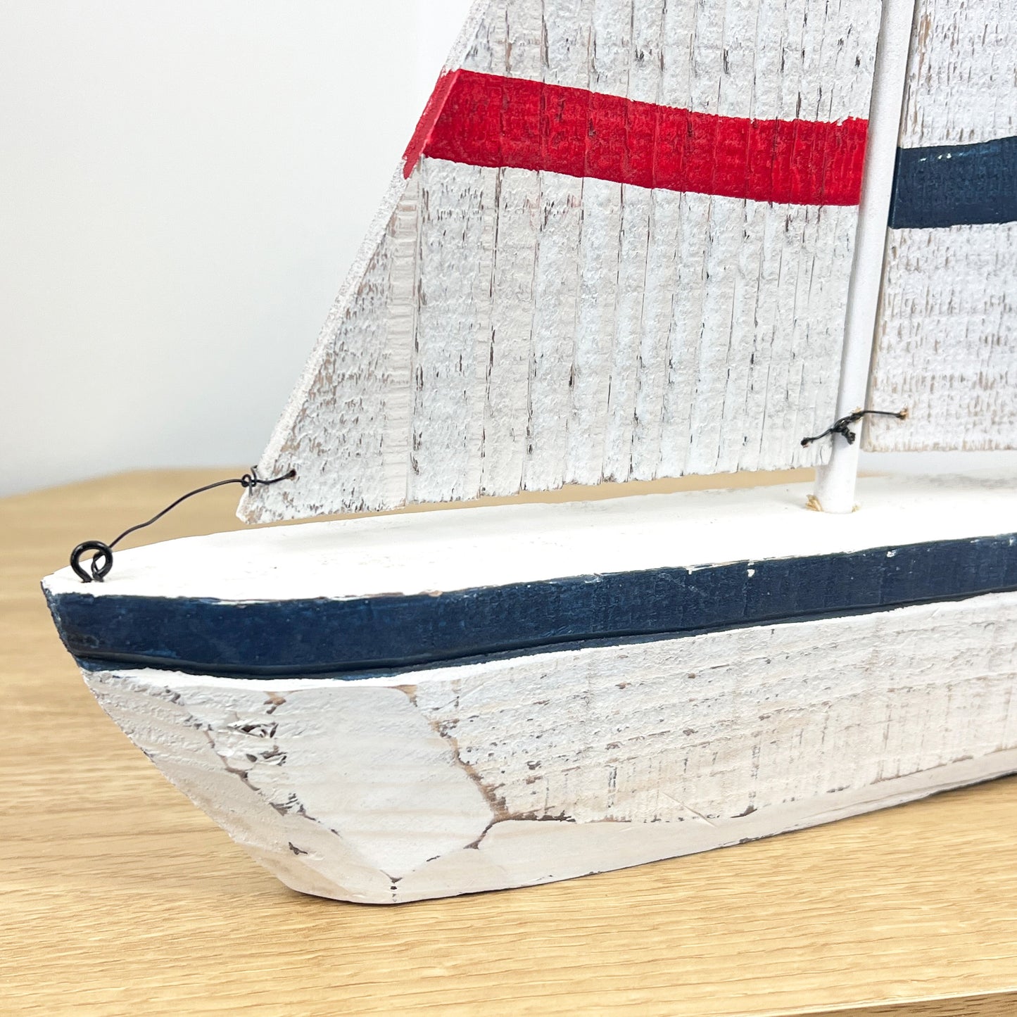 Rustic Wooden Yacht Ornament