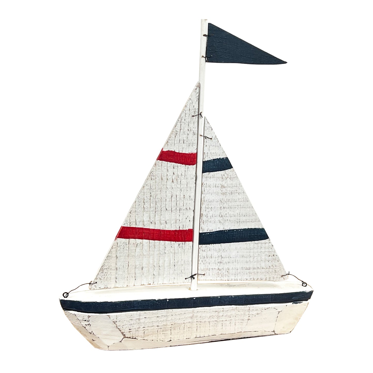 Rustic Wooden Yacht Ornament