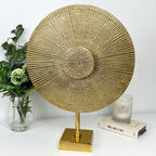 47cm Round Abstract Sculpture – Gold