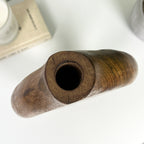 32cm Tall Oval Wooden Vase
