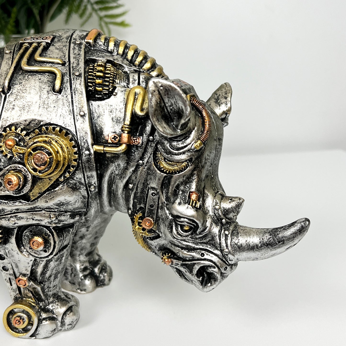 31cm Steampunk Rhino Ornament