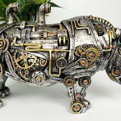 31cm Steampunk Rhino Ornament