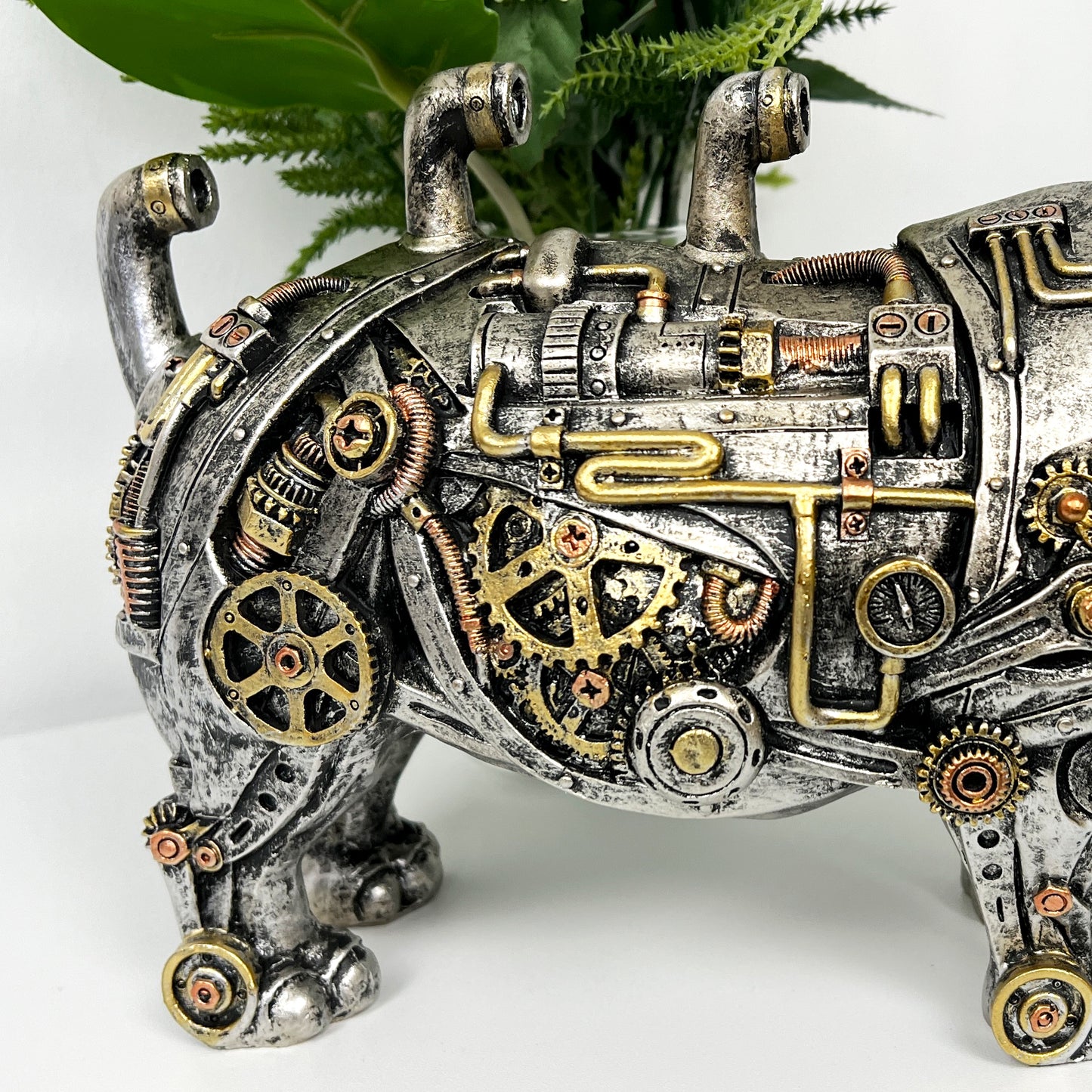 31cm Steampunk Rhino Ornament