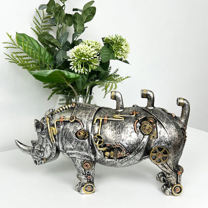 31cm Steampunk Rhino Ornament