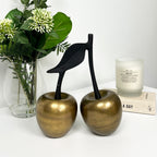 Metal Cherry Fruit Ornament – Gold