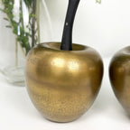 Metal Cherry Fruit Ornament – Gold