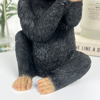 18.5cm Rude Middle Finger Monkey Ornament