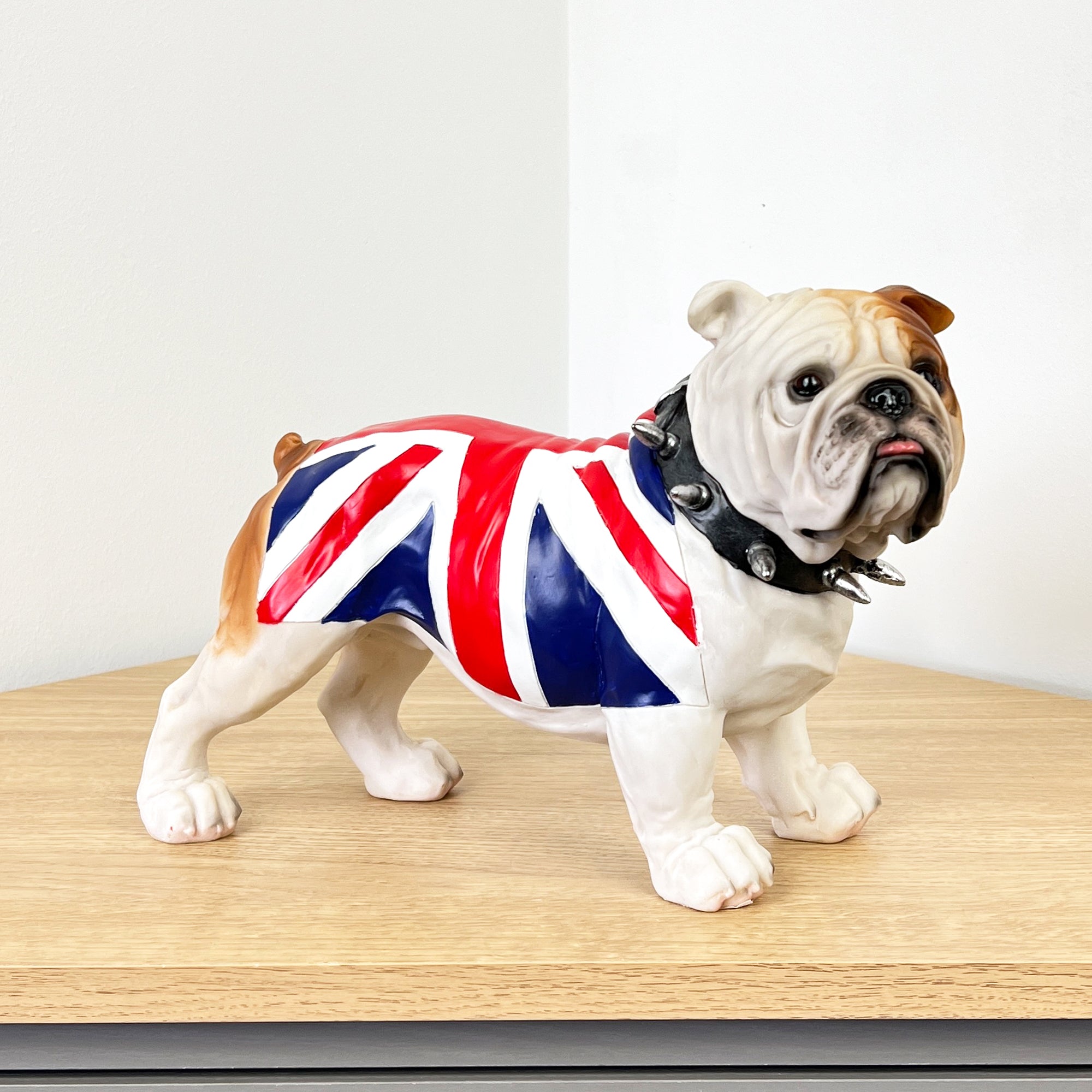 30cm Union Jack Standing British Bulldog Ornament