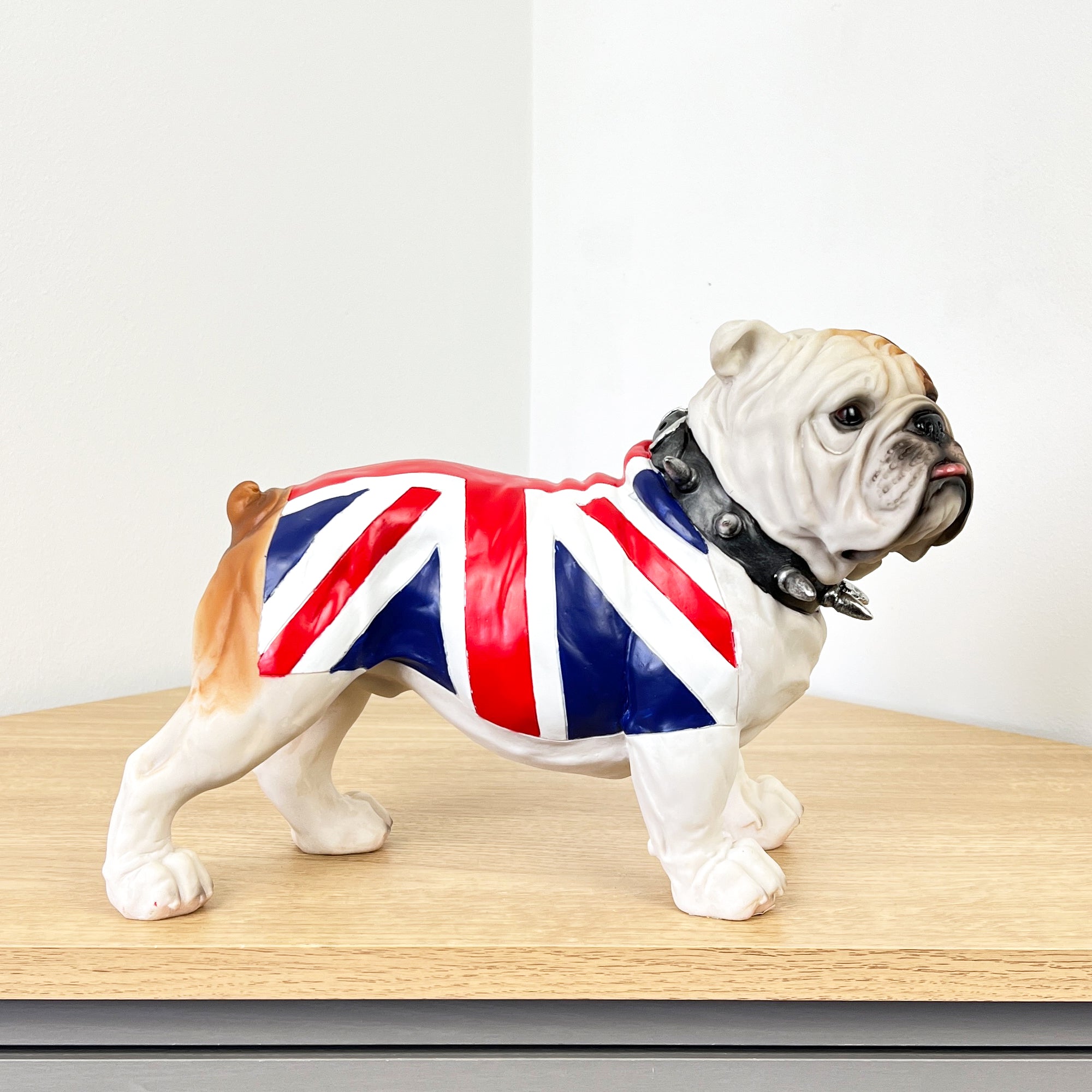 30cm Union Jack Standing British Bulldog Ornament