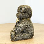 Teddy Bear Ornament Figurine – Gold