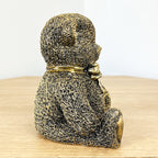 Teddy Bear Ornament Figurine – Gold