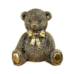 Teddy Bear Ornament Figurine – Gold