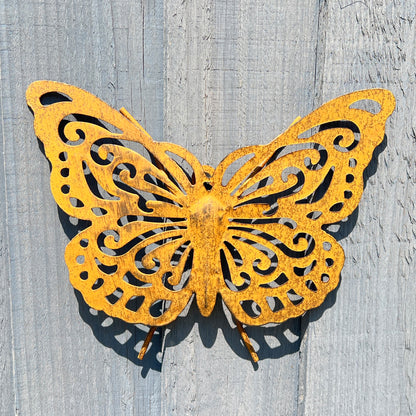 Rustic Butterfly Garden Wall Art – Metal